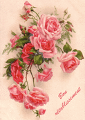 Fleurs roses pour un prompt r&eacute;tablissement